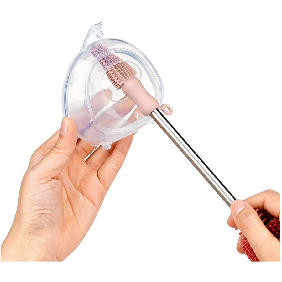 haakaa® Reinigungsbürste, Set grau