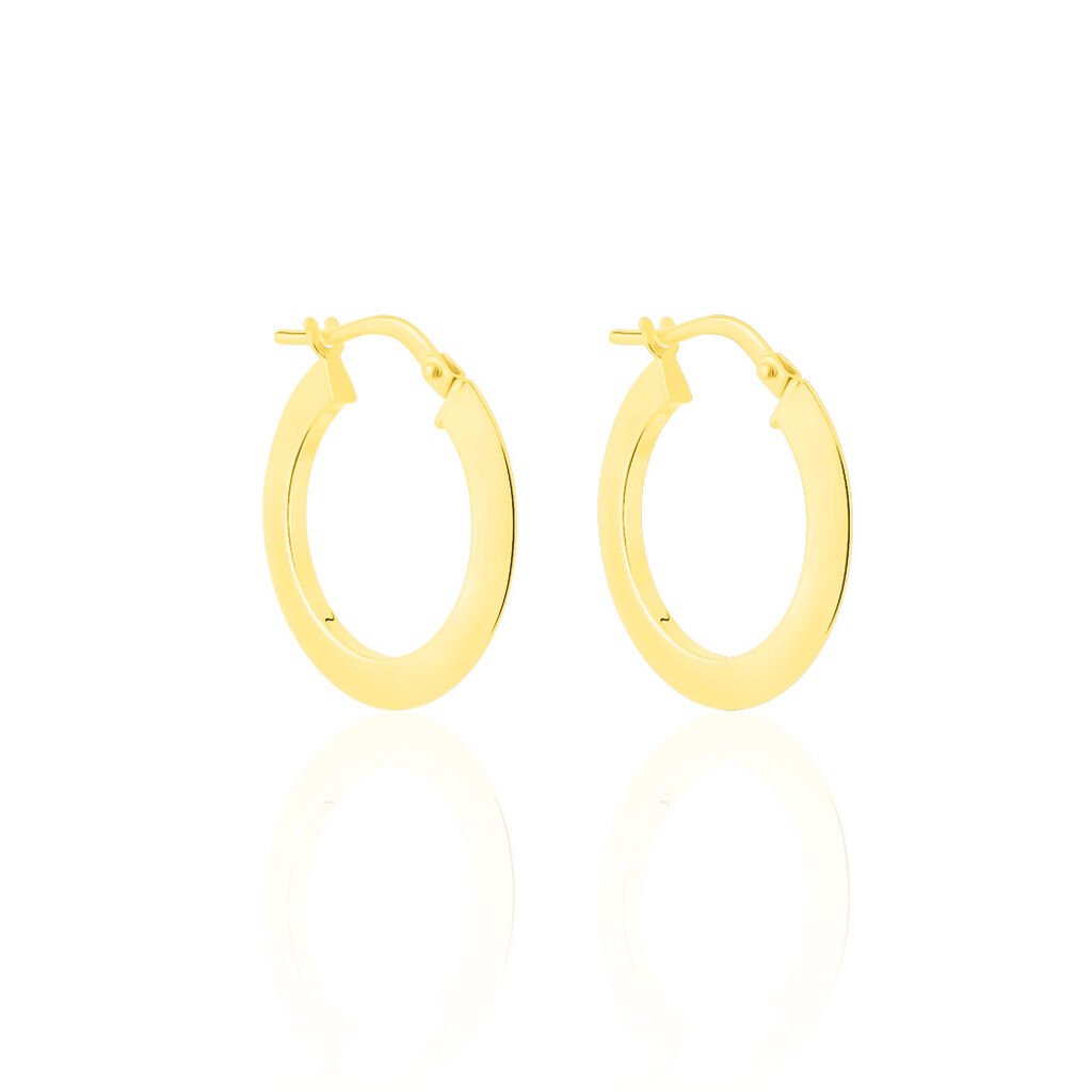 Créoles Suzana Lisses Fil Triangle Or Jaune