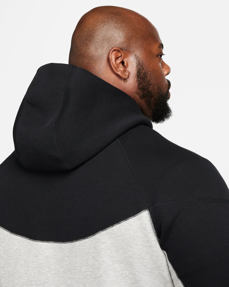 Sweat zippé à capuche Nike Sportswear Tech Fleece Gris & Noir pour homme