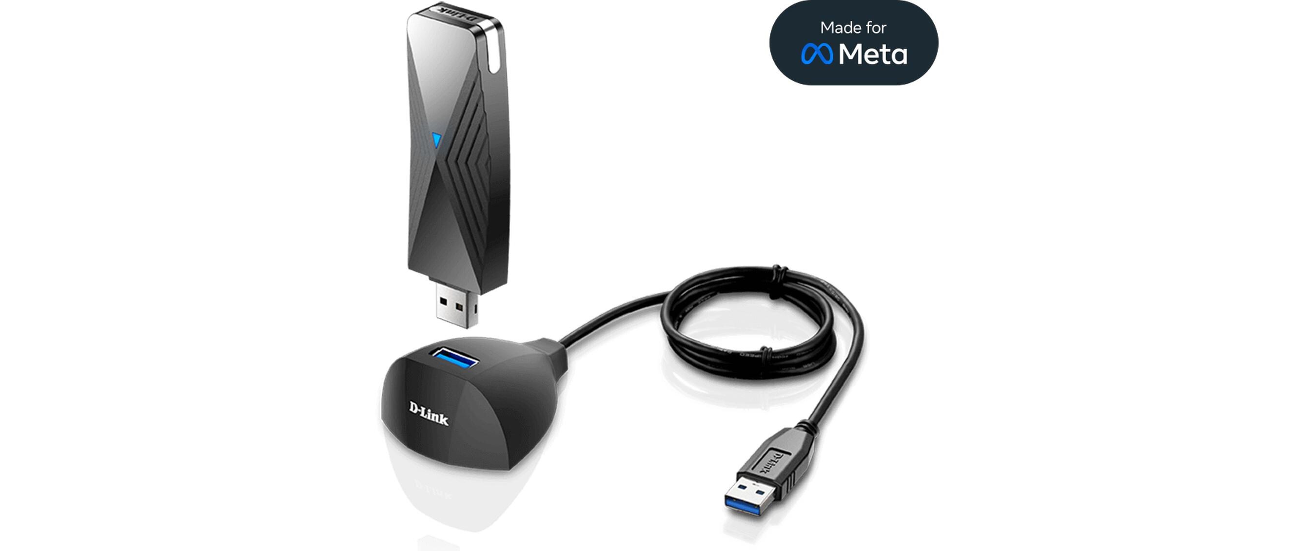 WLAN-AX USB-Stick VR Air Bridge DWA-F18Lebendige VR mit 360°-Bewegungsfreiheit
