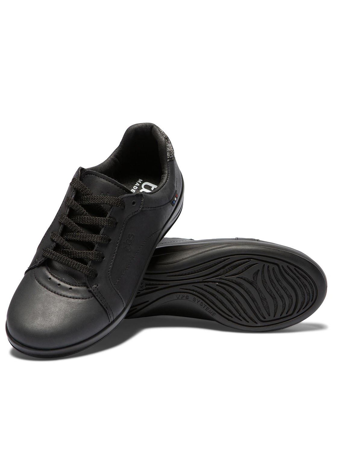 Baskets Femme Confort Dessus Cuir Noir