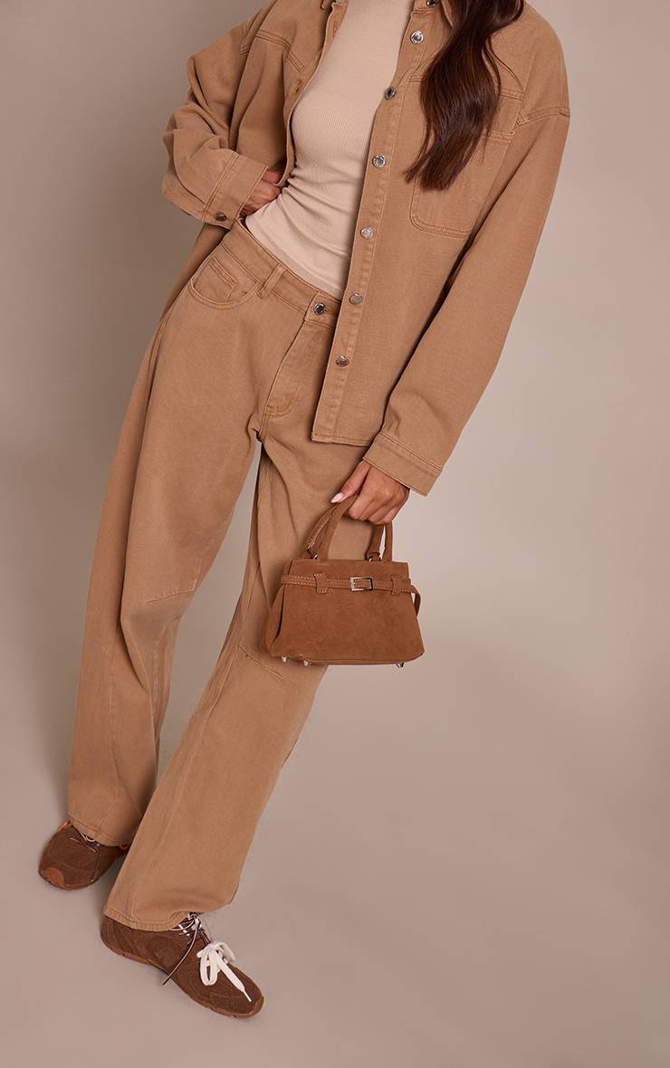 Toffee Jean Barrel Taille Basse Avec Détails De Coutures