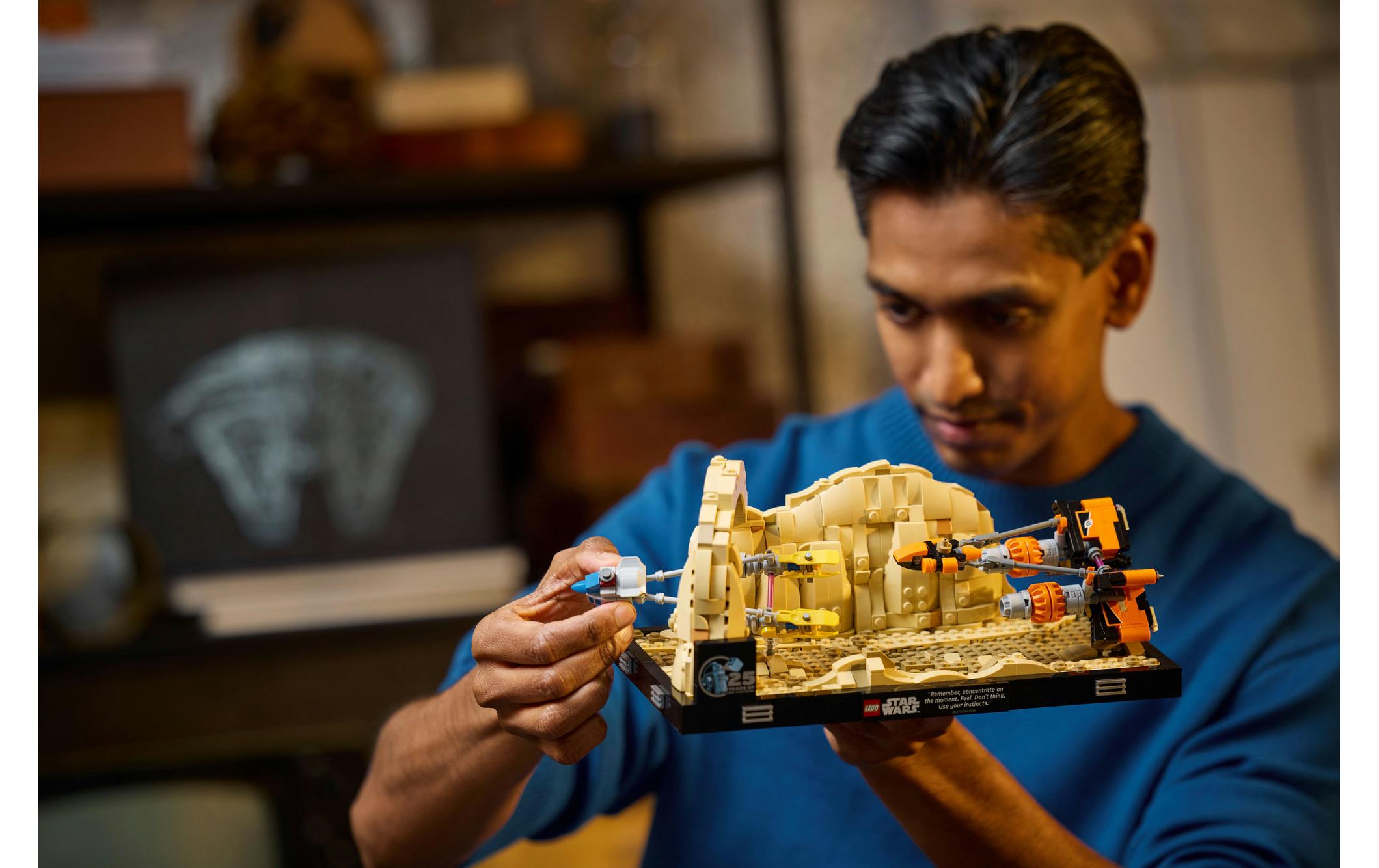 Star Wars Podrennen in Mos Espa – Diorama 75380Imposantes Modell zum Bauen und Ausstellen