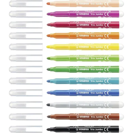 Dicker Filzstift - STABILO Trio Jumbo - 12er Pack - 12 Farben