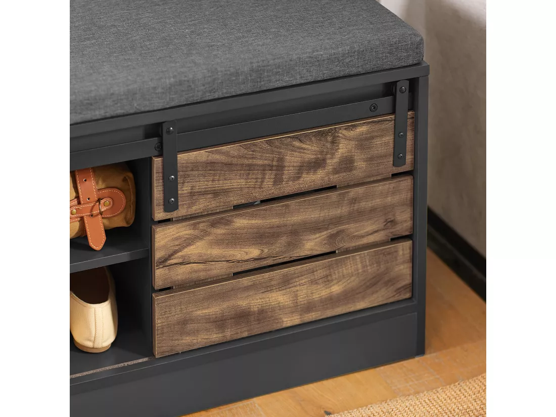Banc À Chaussures Avec Porte Coulissante, Fsr120-hg