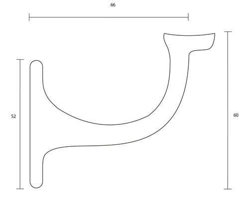 Ronde leuningdrager van nikkel met schroefgaten
