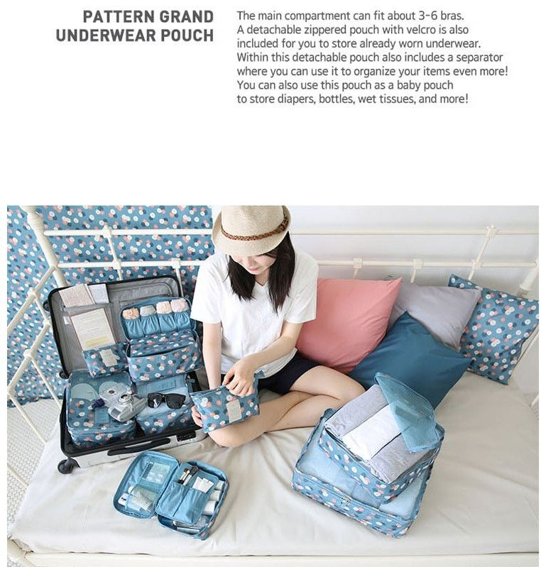 Evorest Bags - Set van 6: Reis-inpakblokjes