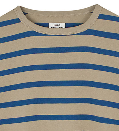 Mads N?rgaard Bluse - Rib - Tobino - Sølver Sage/Midnight Navy