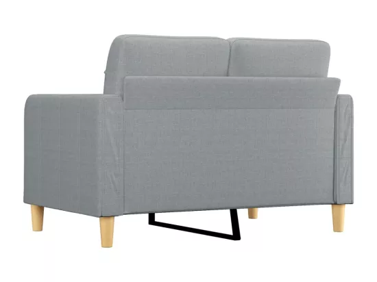 Canapé à 2 places Gris clair 120 cm Tissu