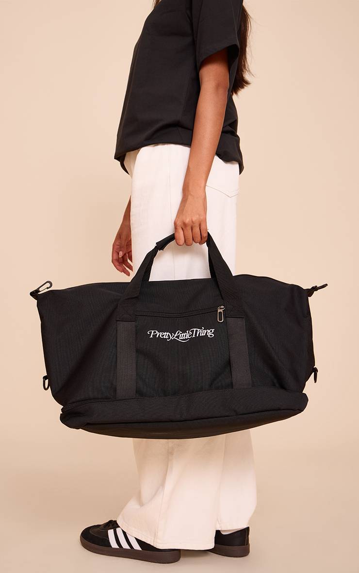 Noir Sac De Voyage Polochon Prettylittlething