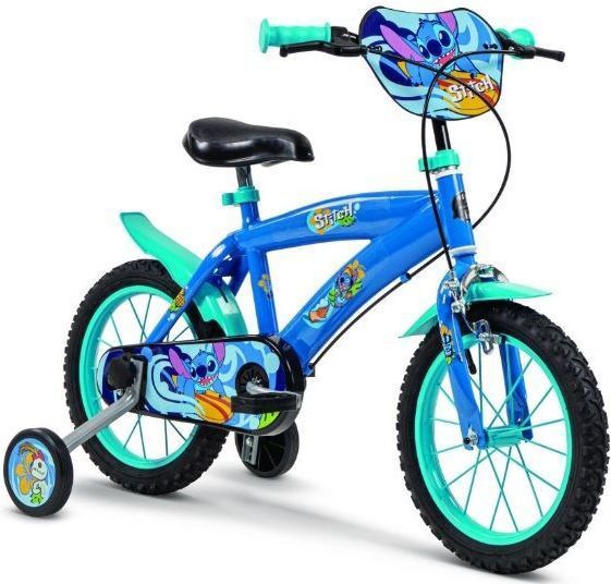 Stitch - Kinderfiets - Wit - Stalen Frame - Afgebeeld met Disney Stitch