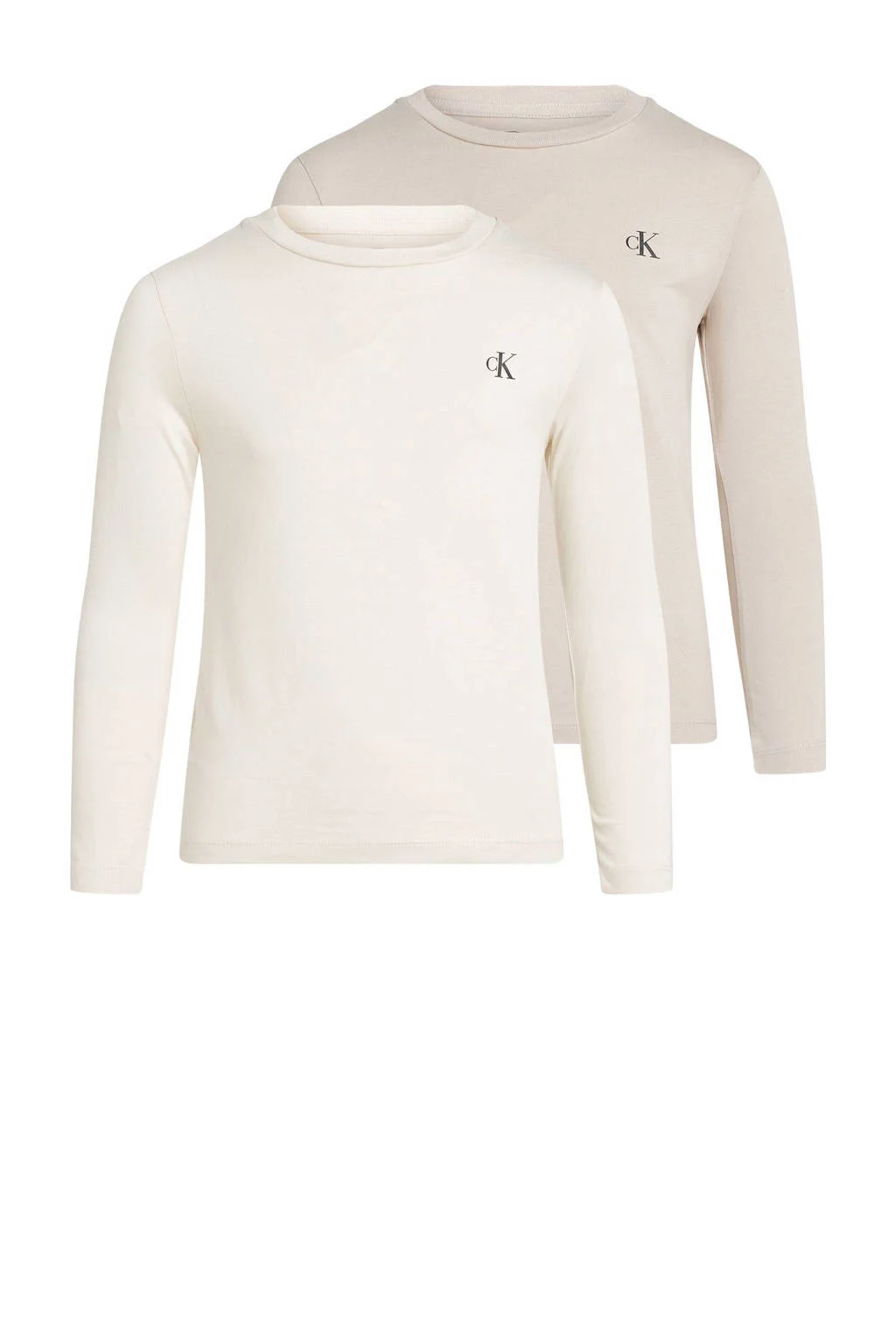 Calvin Klein longsleeve - (set van 2) ecru/beige