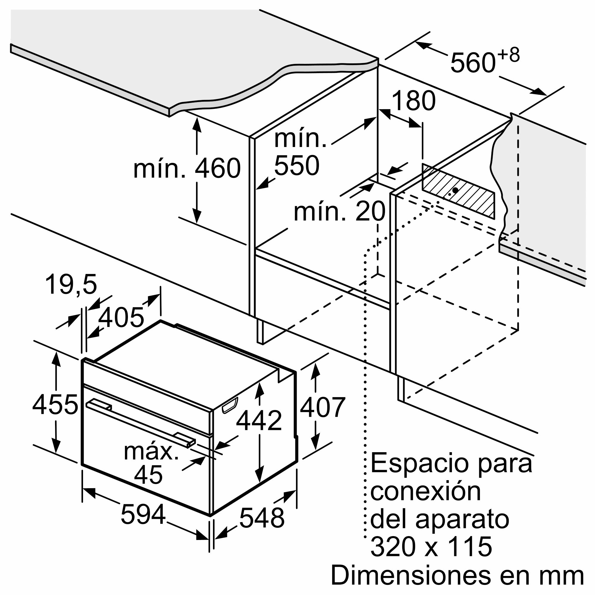 Forno compacto Série 8, 60 x 45 cm, preto, CBG7341B1