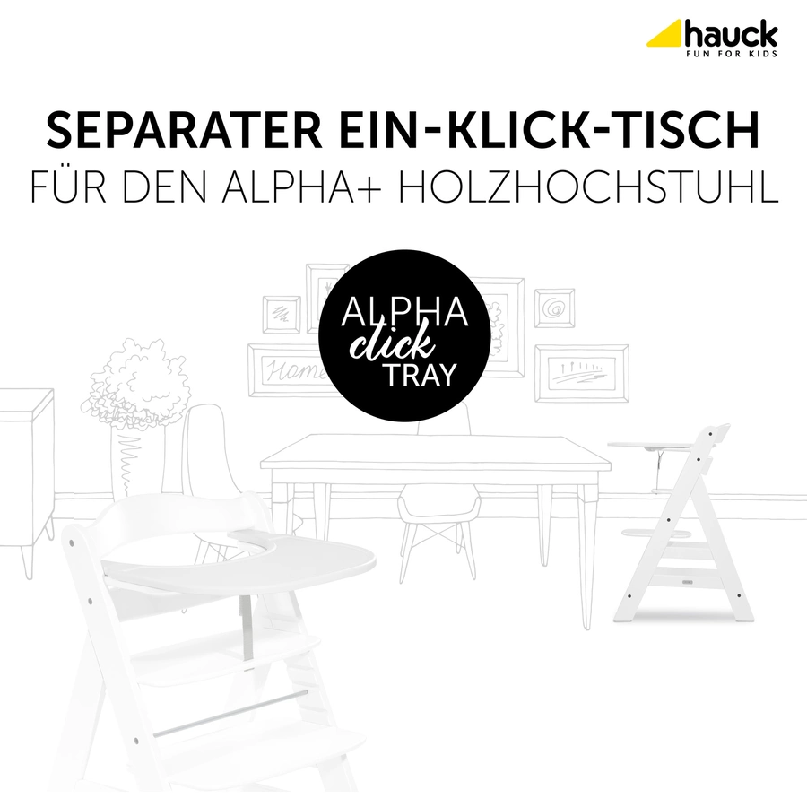 hauck Alpha Esstisch Click Tray White