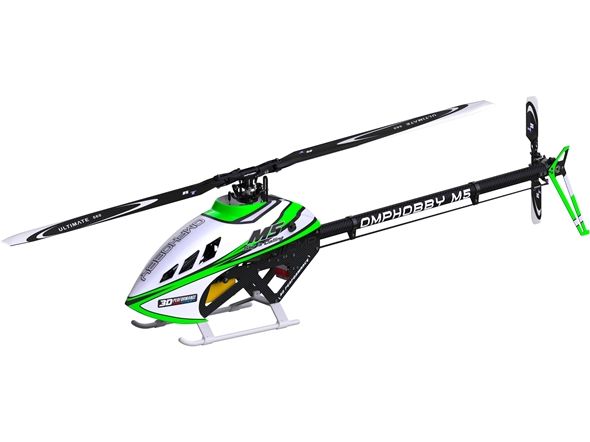 OMPHobby Helikopter M5 Aurora-Green Bausatz und Rotorblätte M5 vielseitiger Modellheli