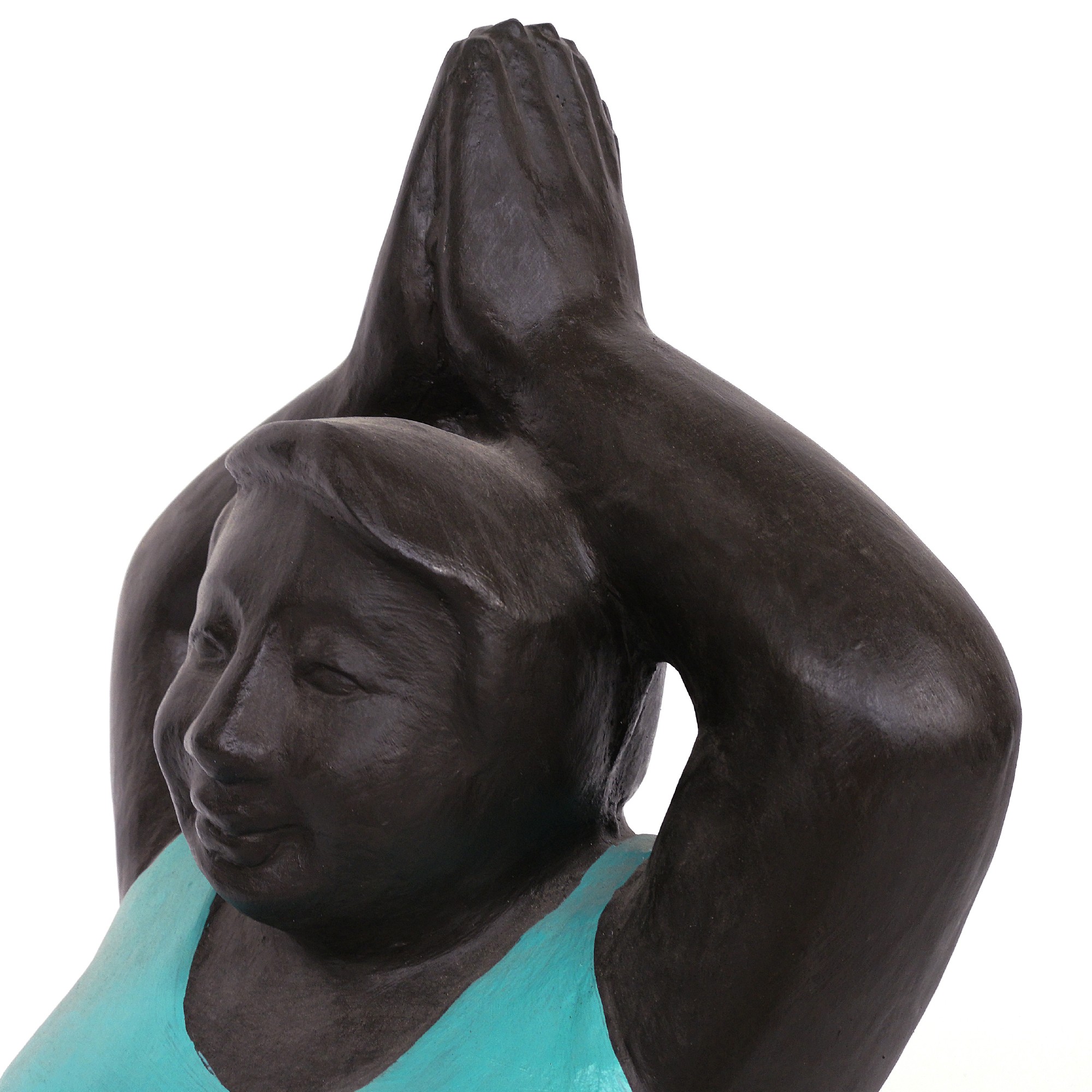 Zementfigur 'Yoga-Dame', mint, schwarz, B 65 cm, H 65 cm, T 40 cm günstig bestellen