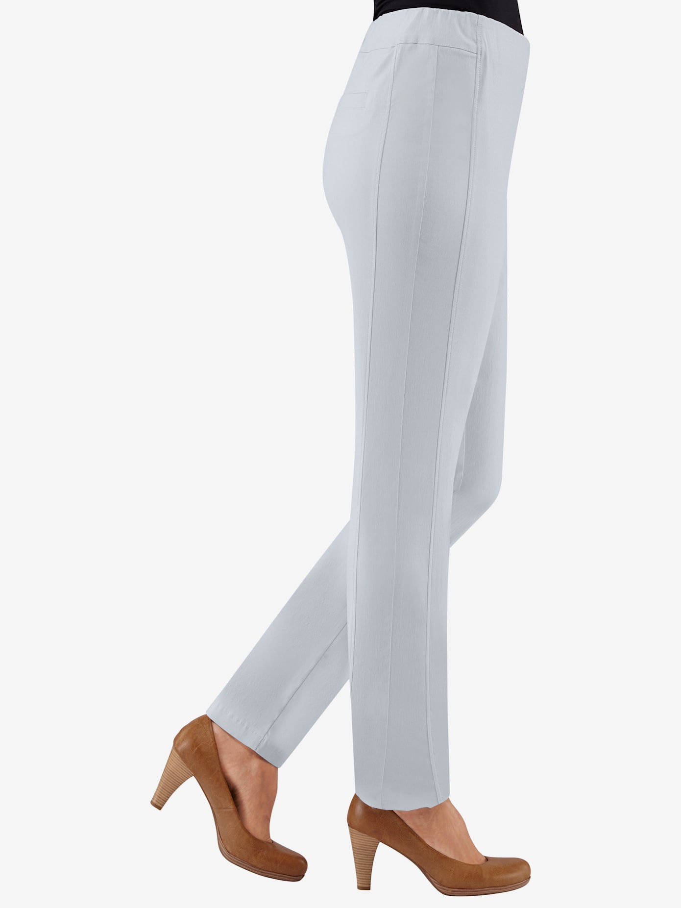 Pantalon classique uni avec ceinture élastique