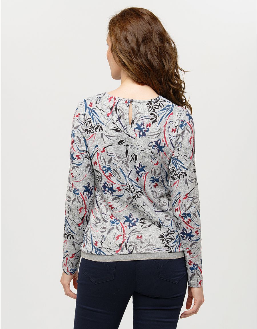 T-shirt chaud gris motifs