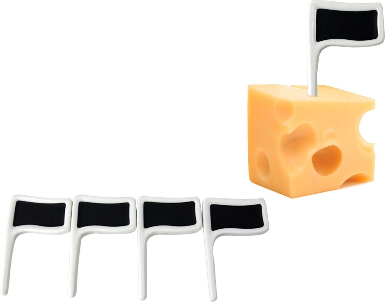 kaasvlaggetjes zwart 4 stuks