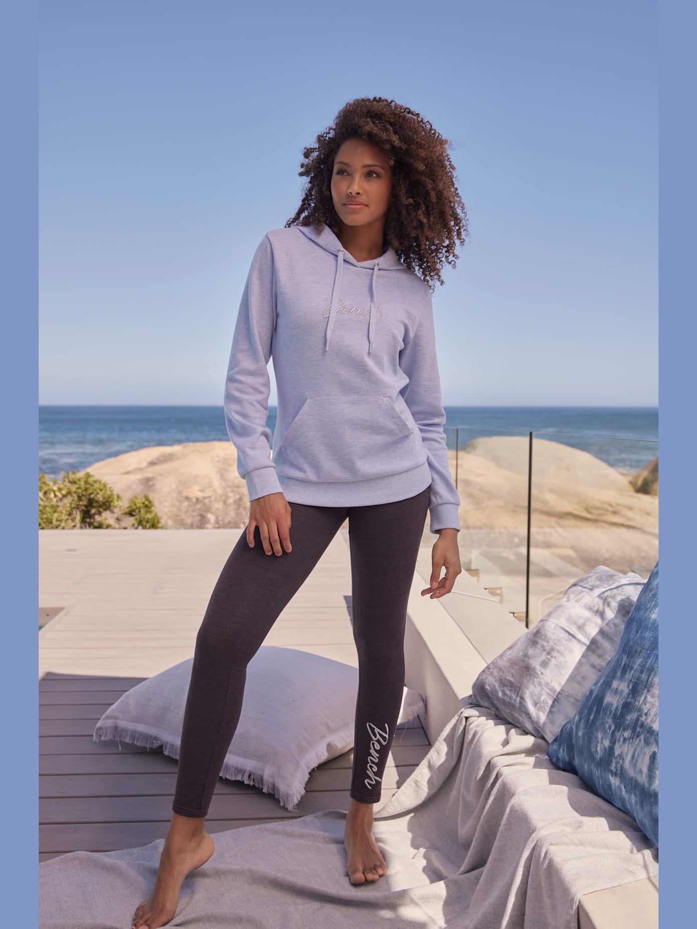 Sweatshirt à capuche chiné