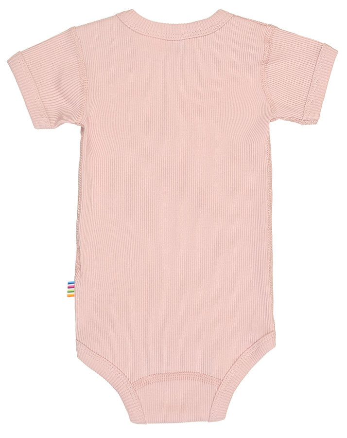 Kurzarm-Body 602 COTTON RIB in pastell rosa