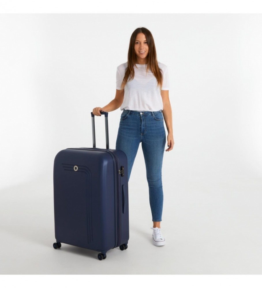 Conjunto de malas rígidas Movom Riga, azul marinho - 40x55x20cm/49x70x27cm/56x80x29cm -