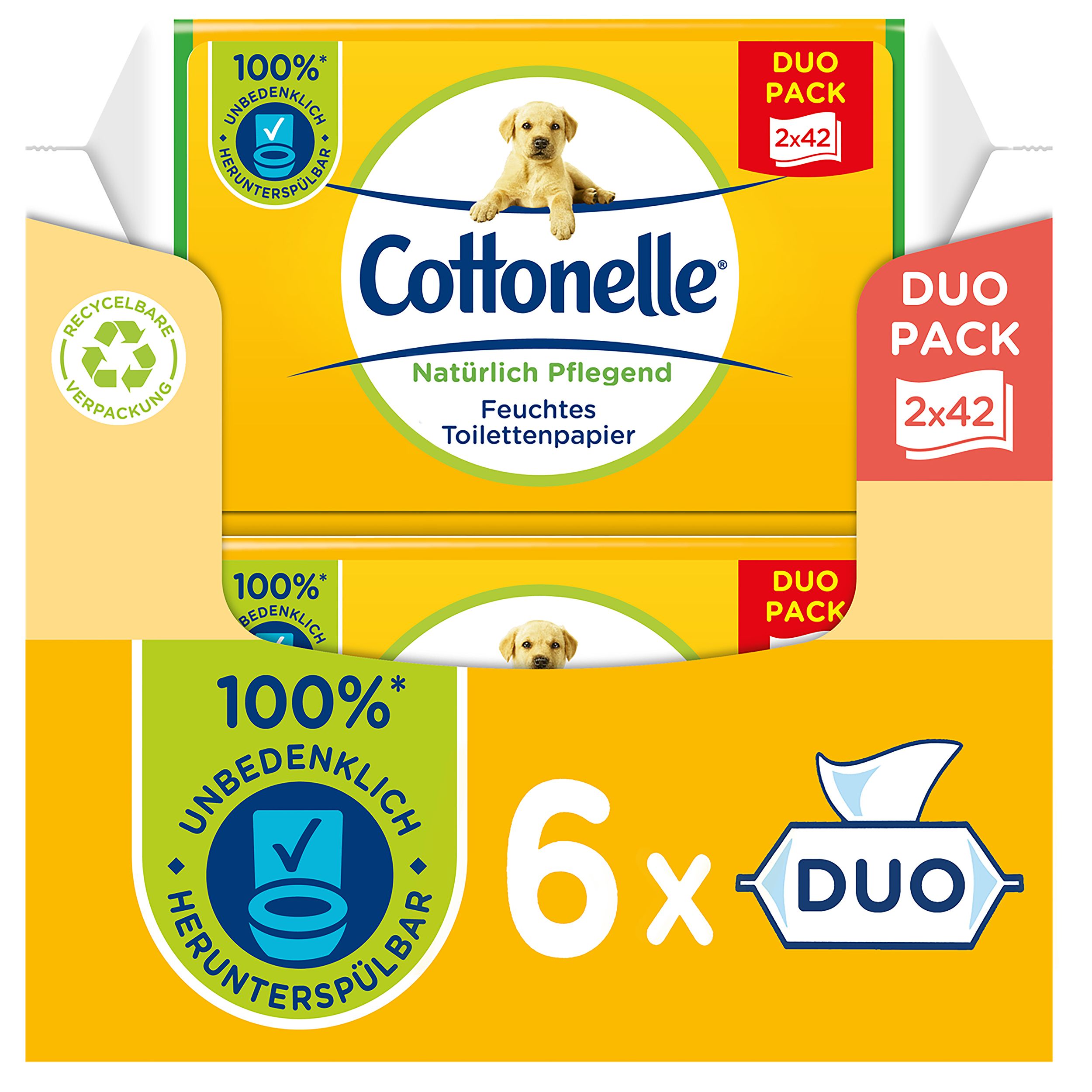 Cottonelle Feuchtes Toilettenpapier Kamille & Aloe Vera Duo-Pack