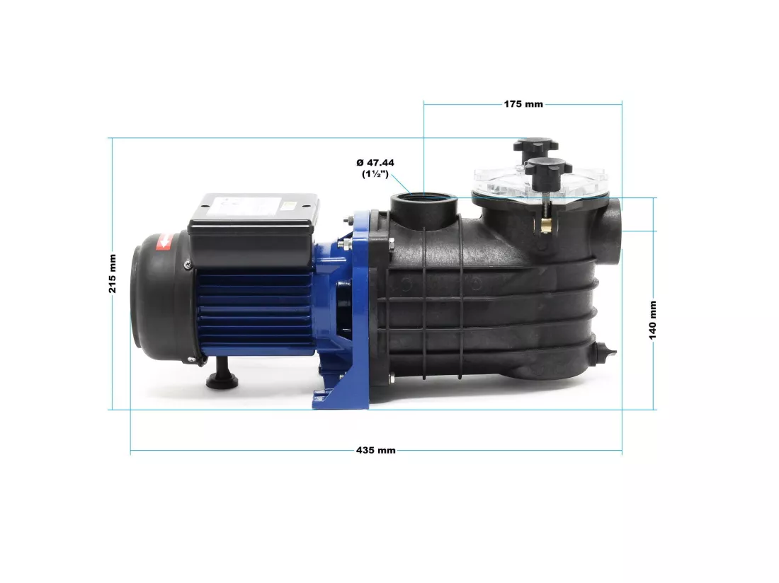 Pompe piscine 10800l/h 180 43.5 x 14 x 21.4 cm 16_0001467