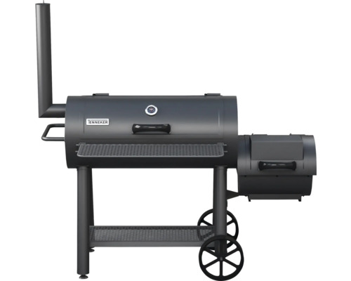 Tenneker® Grill Smoker XL 98 x 44 cm met schoorsteen, dekselthermometer