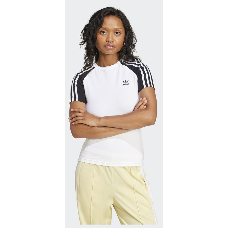 Adidas Original T-shirt slim manches raglan 3 bandes Adicolor