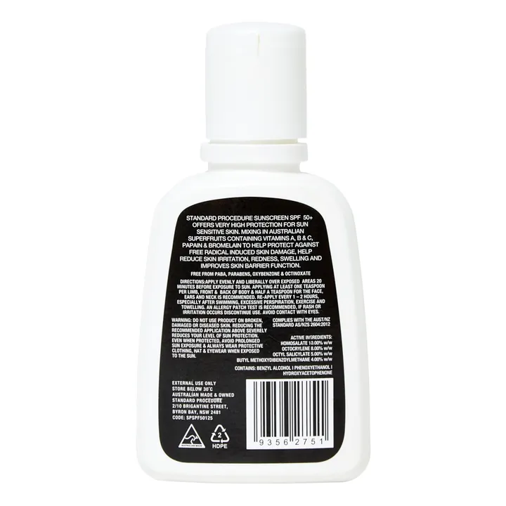Standard Procedure Crème solaire SPF 50+