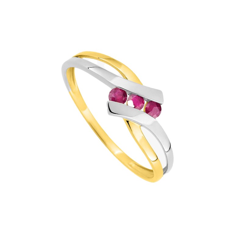 Bague femme - Rubis - Or 9 Carats