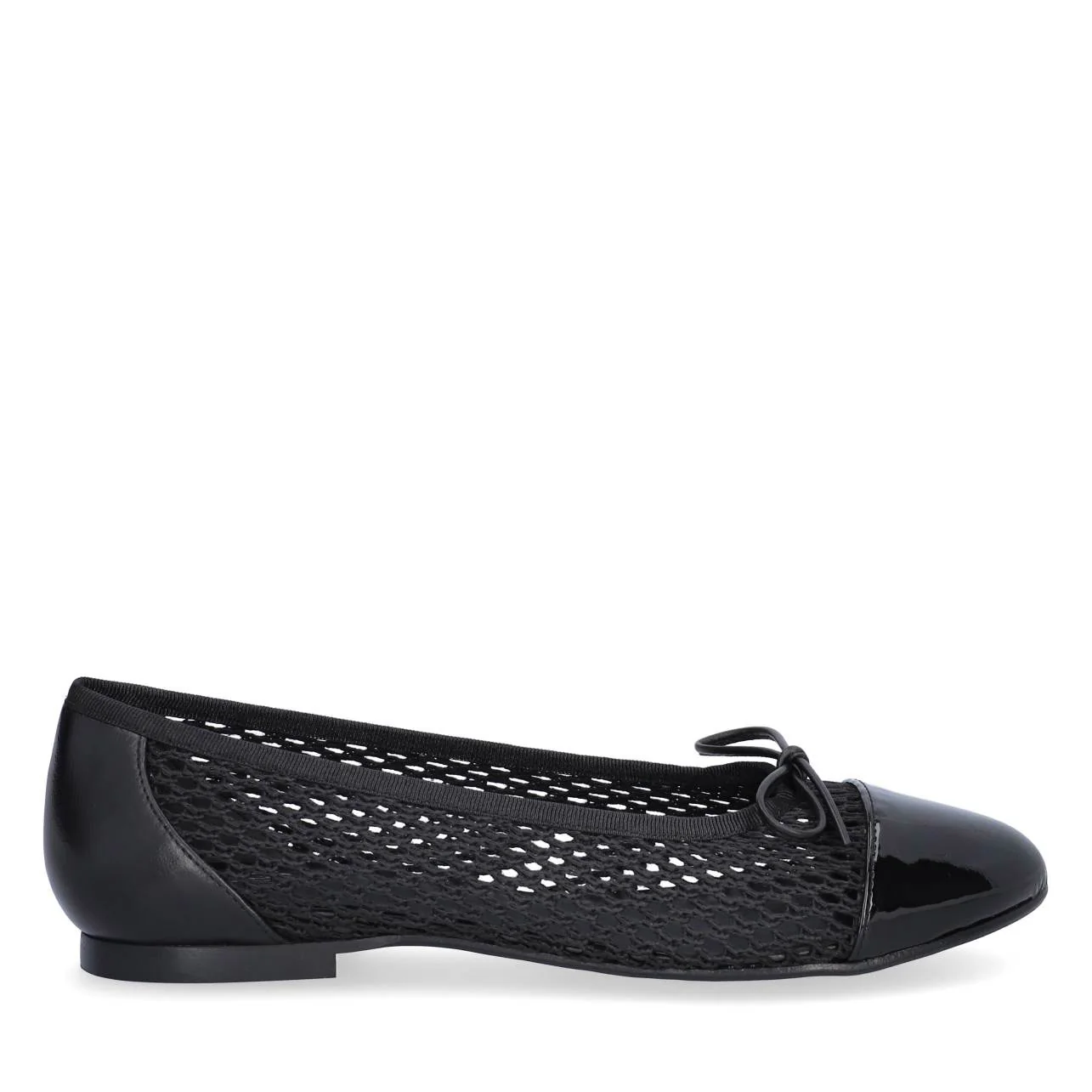 Billi Bi  A46030 net ballerinasko - Black patent/black net 770