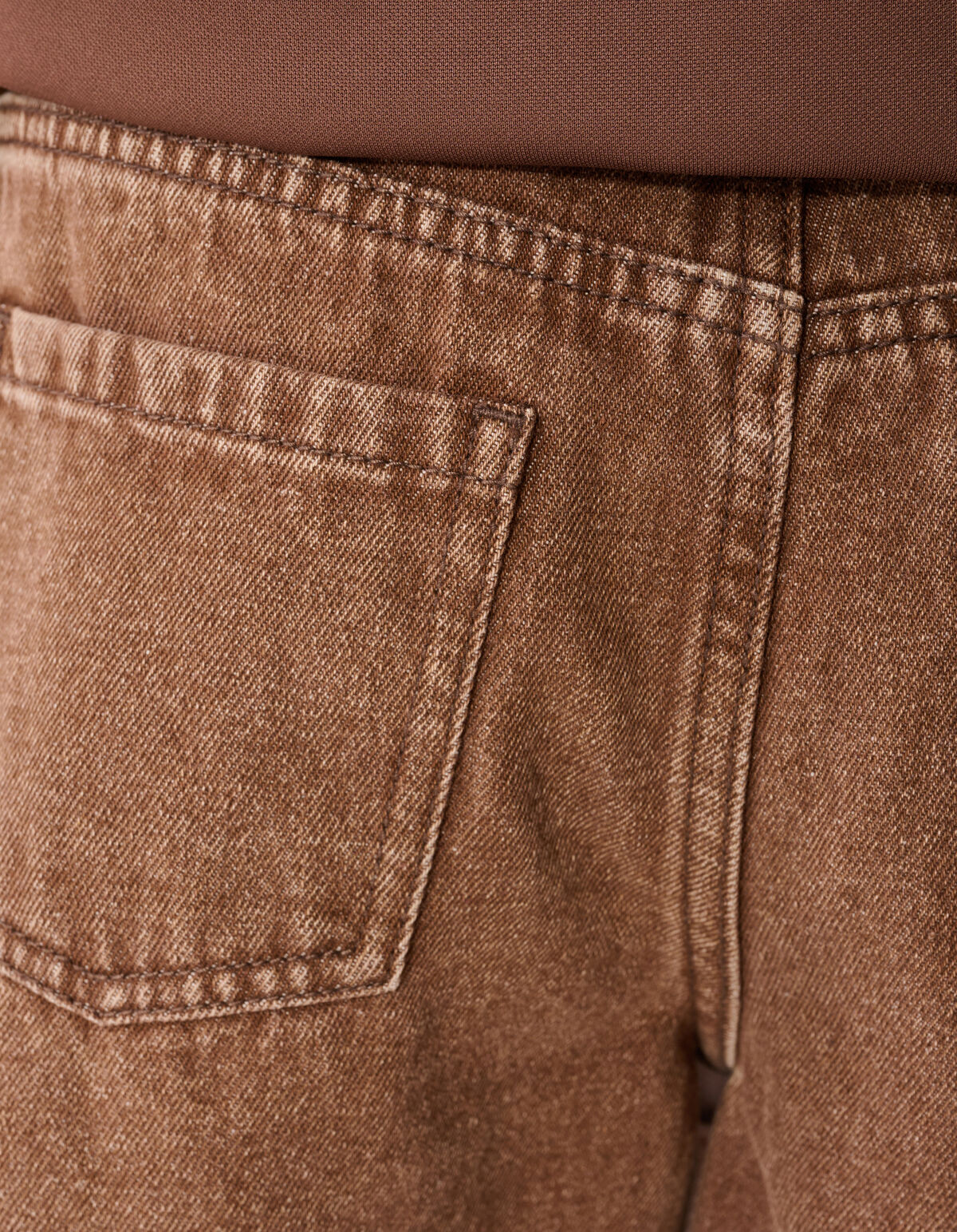 Heart Denim Skort Bruin
