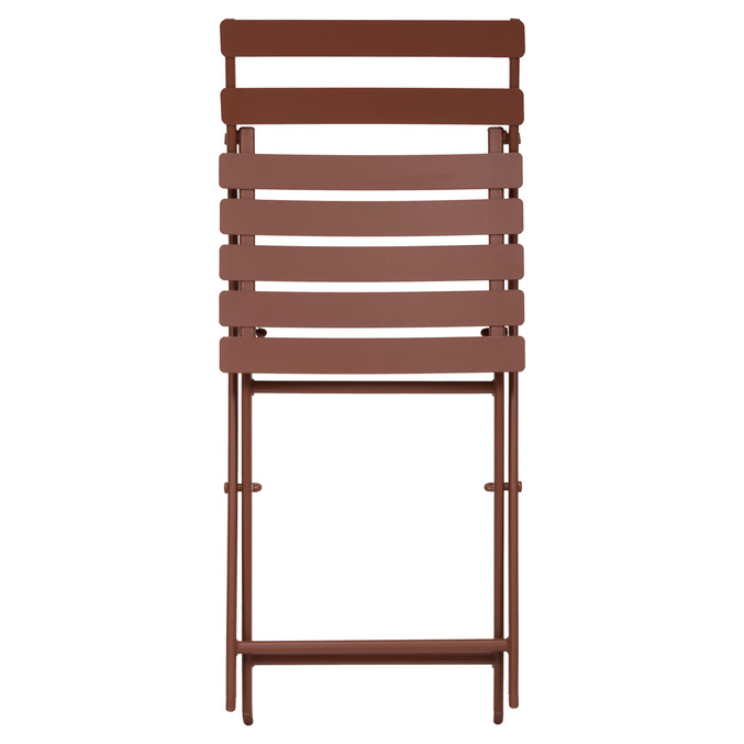 Ensemble table de jardin pliante carrée + 2 chaises GREENSBORO Acajou