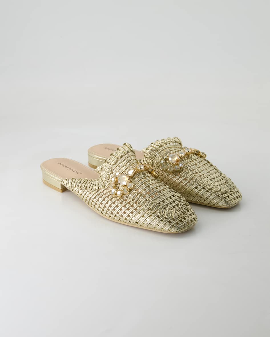 Andrea Puccini AP 23008-A1 Pantoletten in Gold
