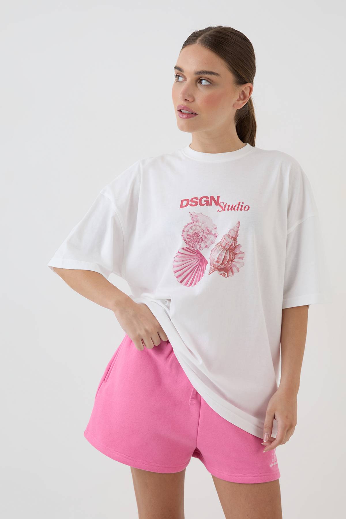 T-shirt Oversize À Imprimé Coquillage Dsgn Studio