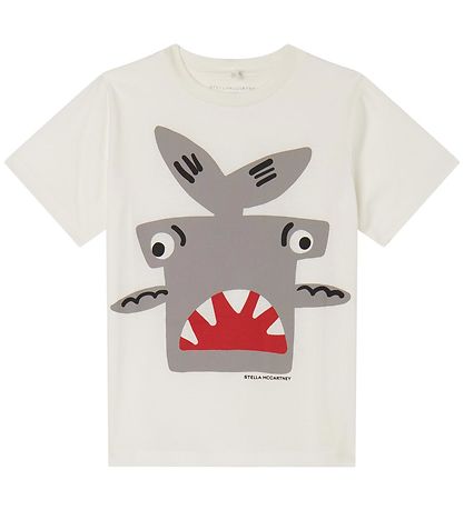 Stella McCartney Kids T-Shirt - Weiß m. Hai