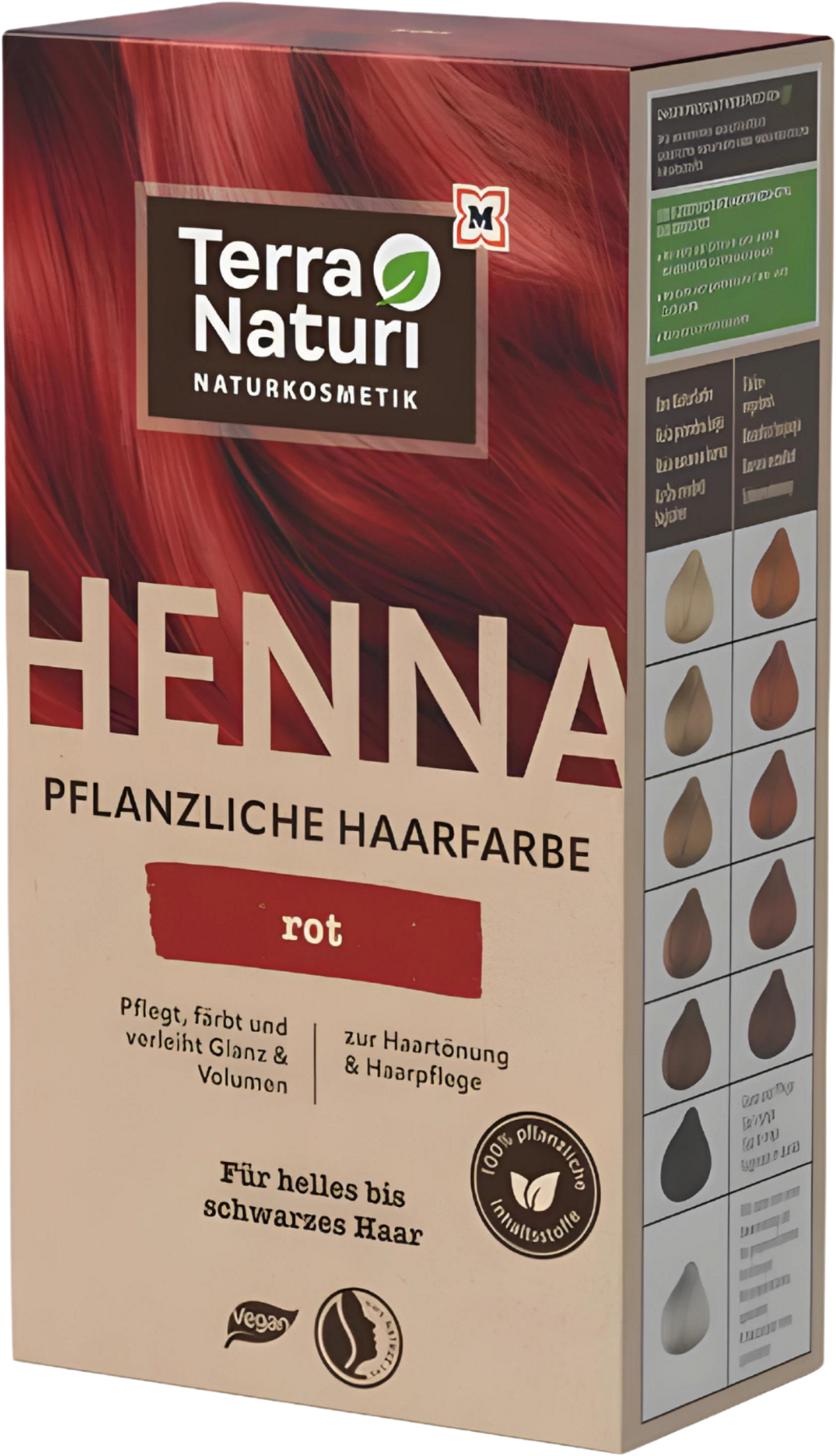 Terra Naturi  Henna Pflanzenhaarfarbe Rot, 100 g