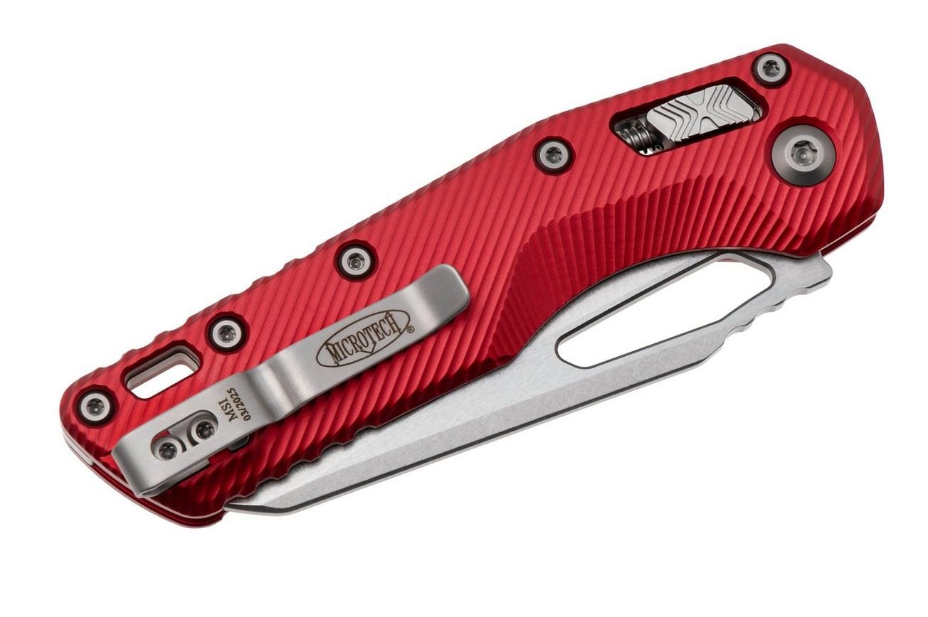 Microtech MSI Standard Issue 210-10FLRD, Stonewashed M390MK, Fluted Red Aluminum zakmes