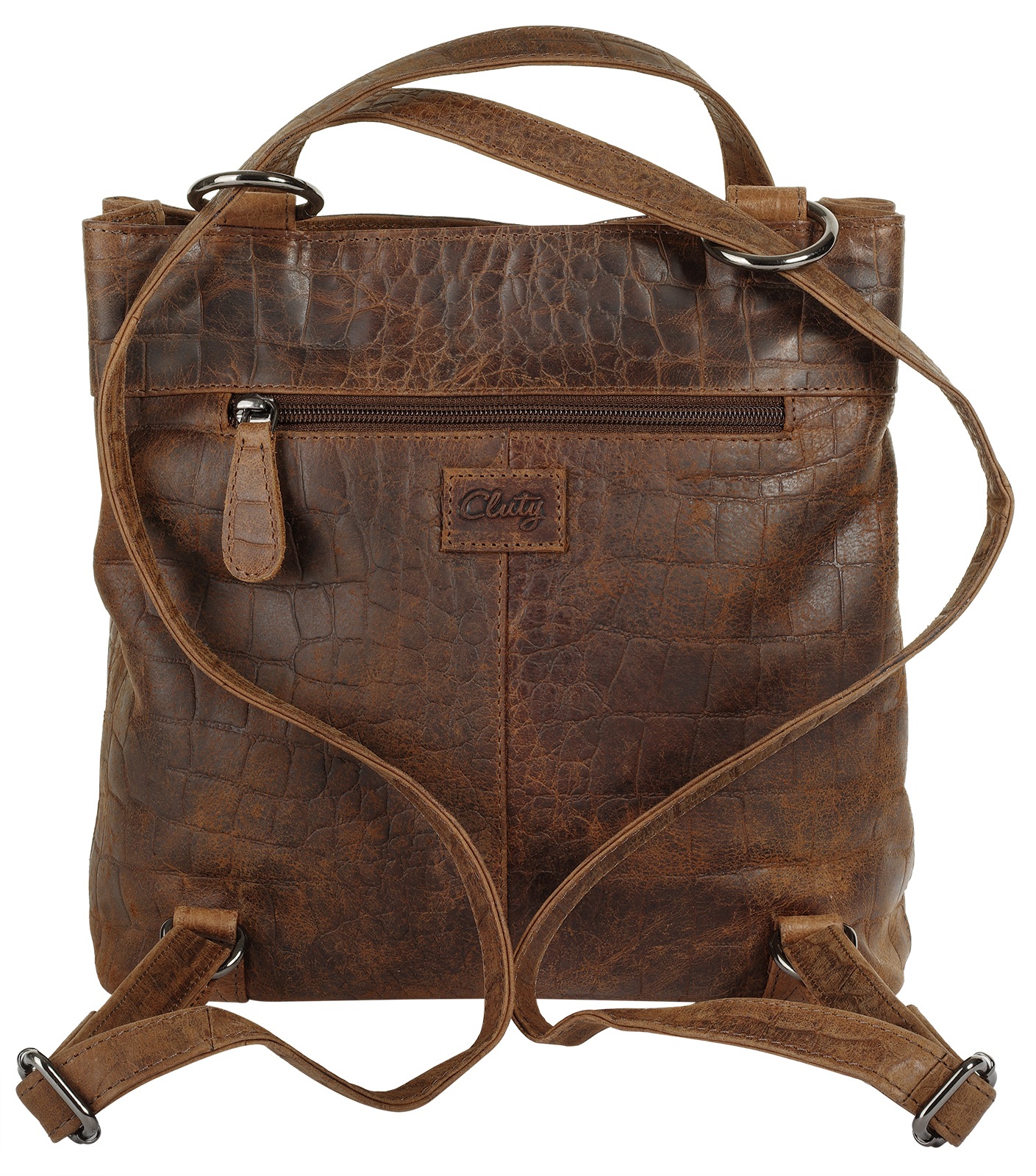 Cluty Cityrucksack echt Leder