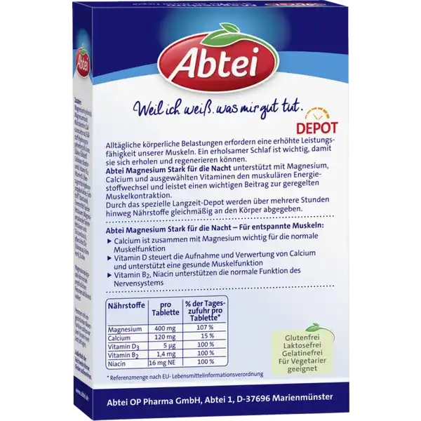 Magnesium 400 Stark für die Nacht Tabletten