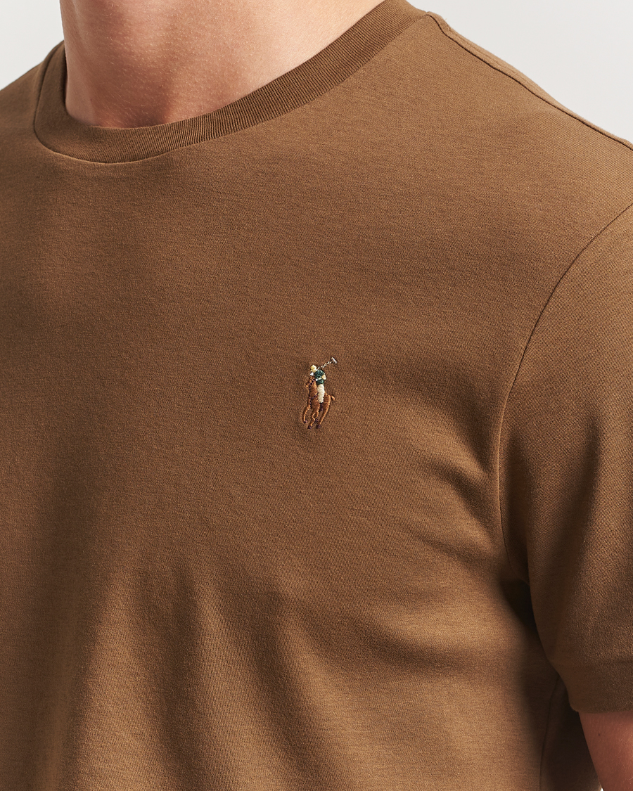Polo Ralph Lauren Luxury Pima Cotton Crew Neck T-Shirt Nature Brown