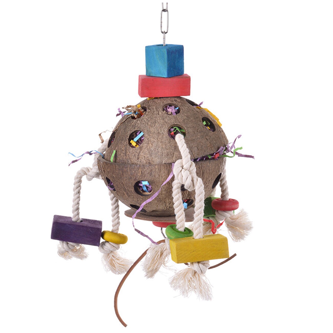 HappyBird Papageienspielzeug Coconut-Fun