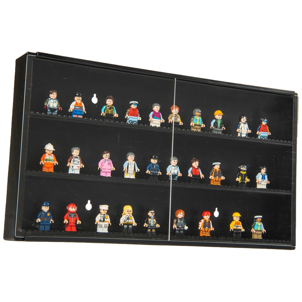 3-stöckige Minifiguren-Vitrine