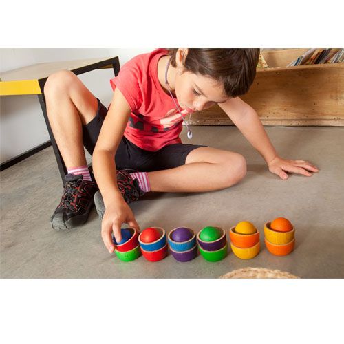 Grapat 12 houten bakjes met 6 ballen 15-105