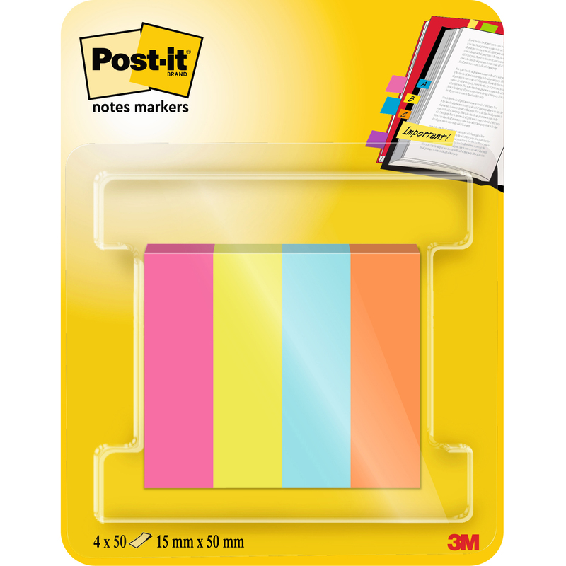 Post-it Index Marker Poptimistic, 15 x 50 mm, 4 x 50 Blatt