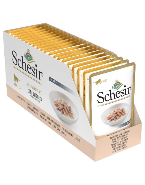 Schesir Cat Maaltijdzakjes Adult In Gelei 85 g - Kattenvoer