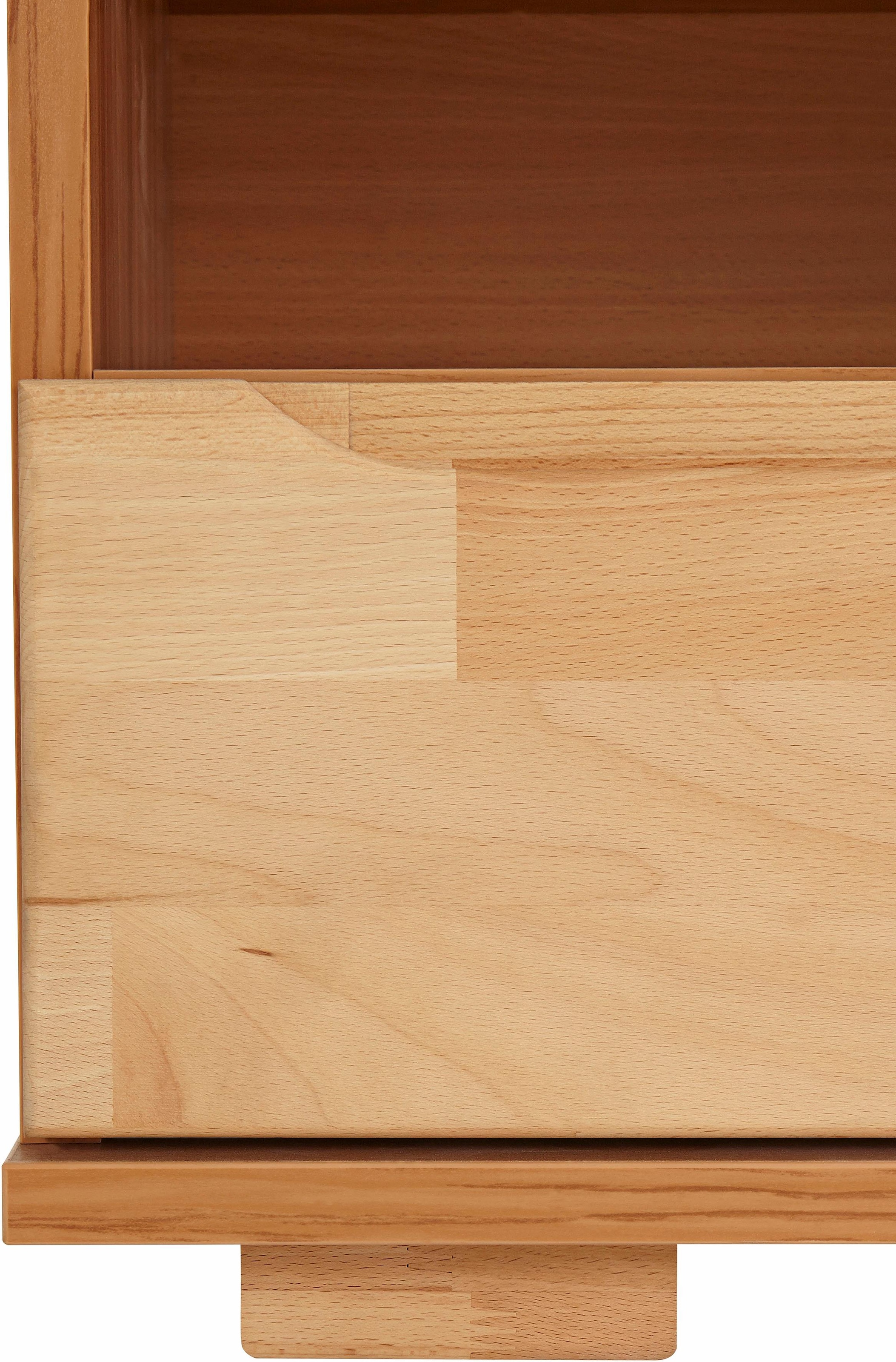 Home affaire Wohnwand »Vetro,Fronten Massivholz,Korpus Holzwekstoff,Griffmulden« Set, 4 Stk. tlg.