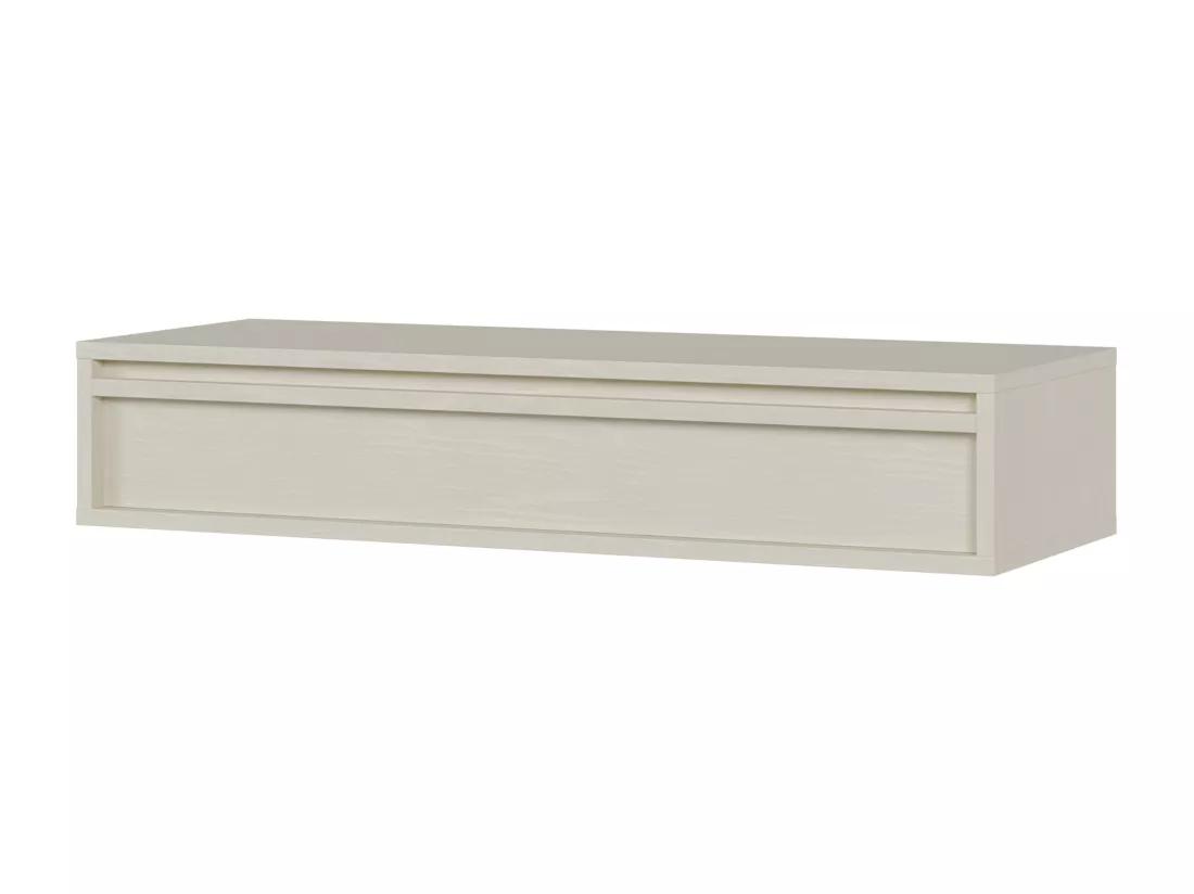 Table console - 90 cm - avec tiroir - suspendu - crème - EVO